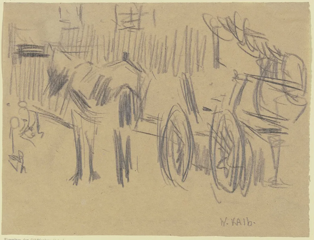 Horse And Cart 4 by Wilhelm Kalb - Canvas Print
