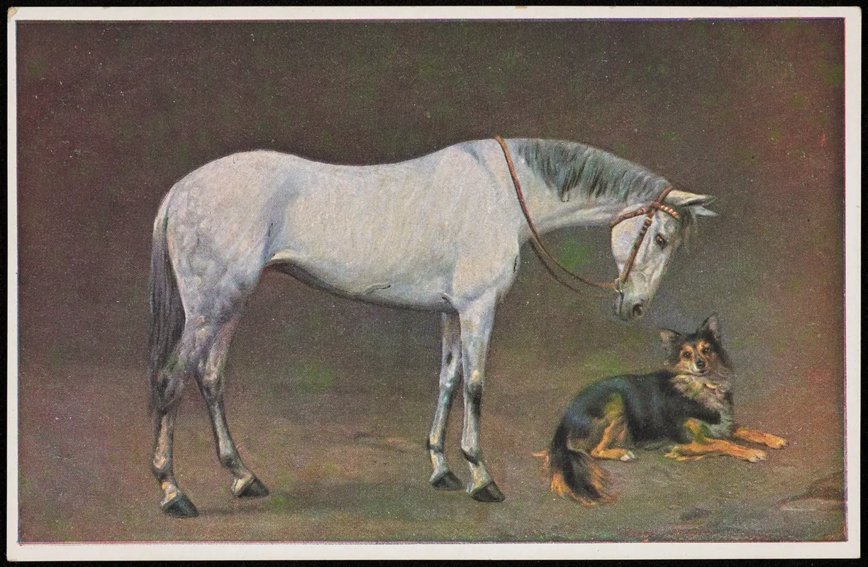 Horse And Dog 2 by O.G.Z.-L - Canvas Print