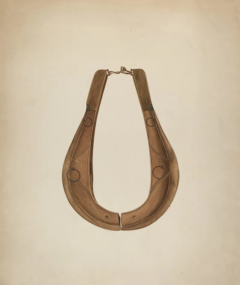 Horse Collar And Hame 2 by Wilbur M Rice - Canvas Print