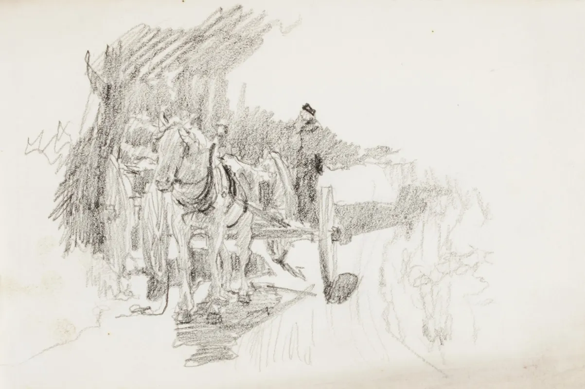 Horse Drawn Cart by Howard Russell Butler - Canvas Print