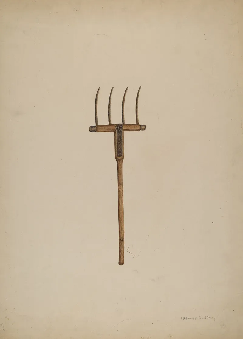 Horse Drawn Hay Fork by Frances Godfrey - Canvas Print