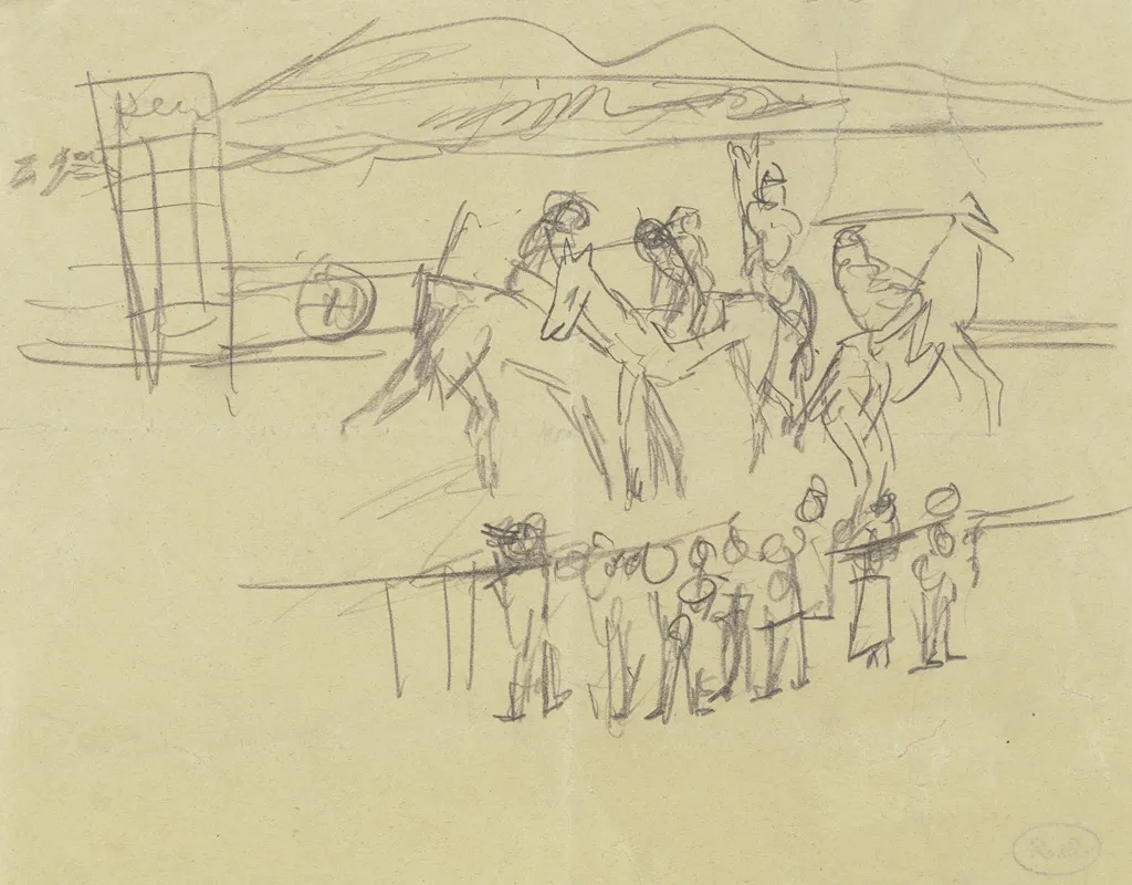 Horse Racing 3 by Max Beckmann - Canvas Print