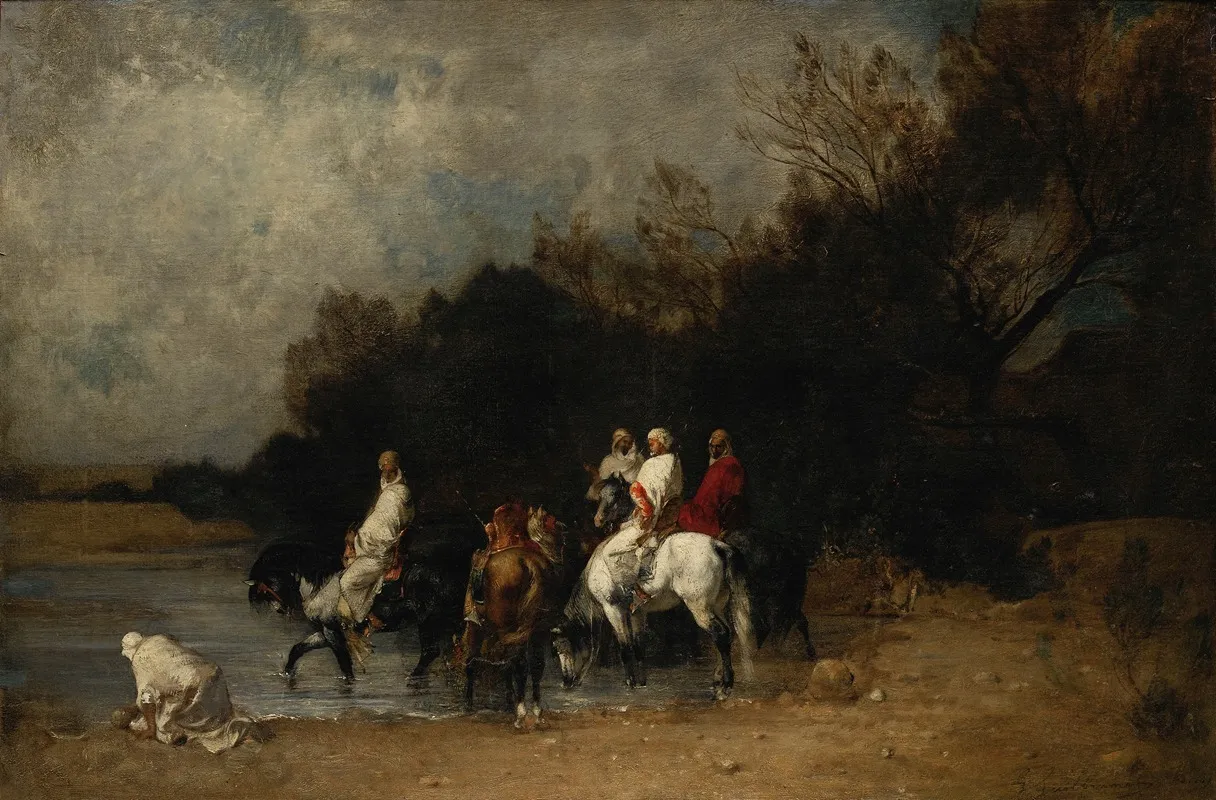 Horse Riders By The River