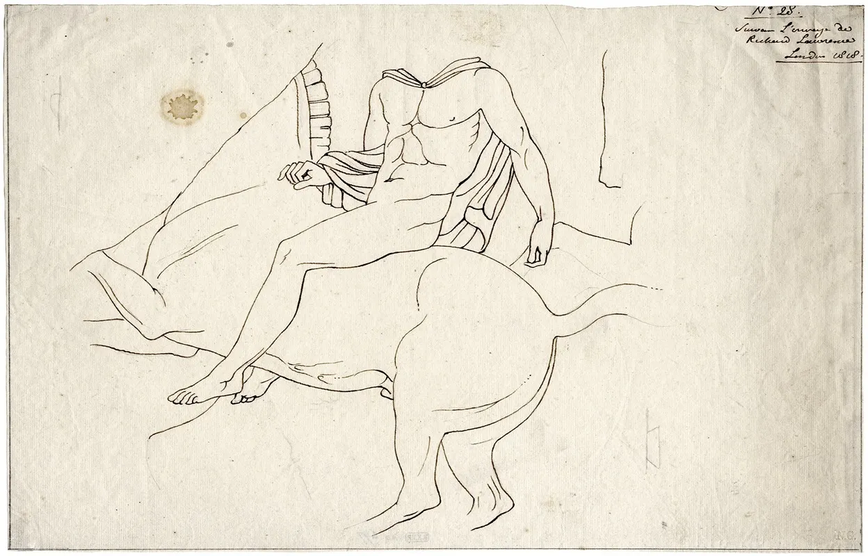Horseman After The North Frieze Of The Parthenon 2 by David Humbert de Superville - Canvas Print