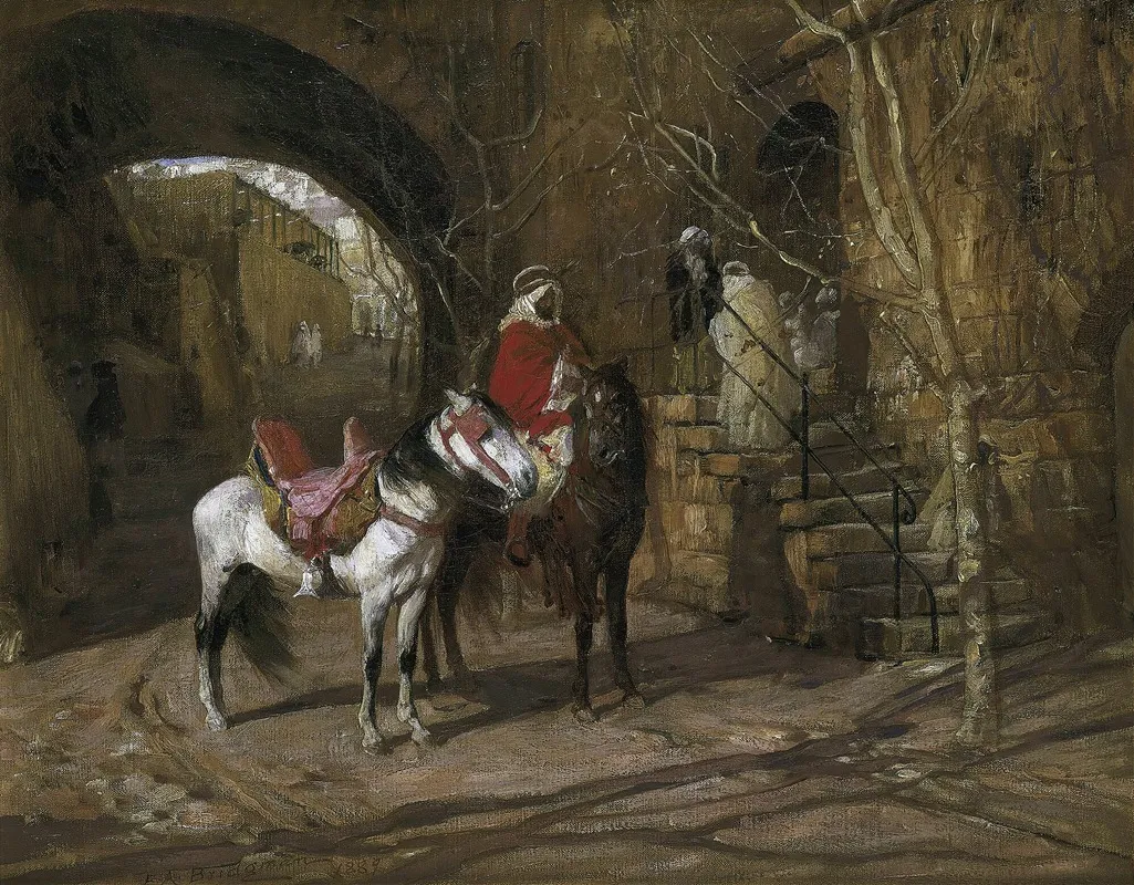 Horseman In A Courtyard