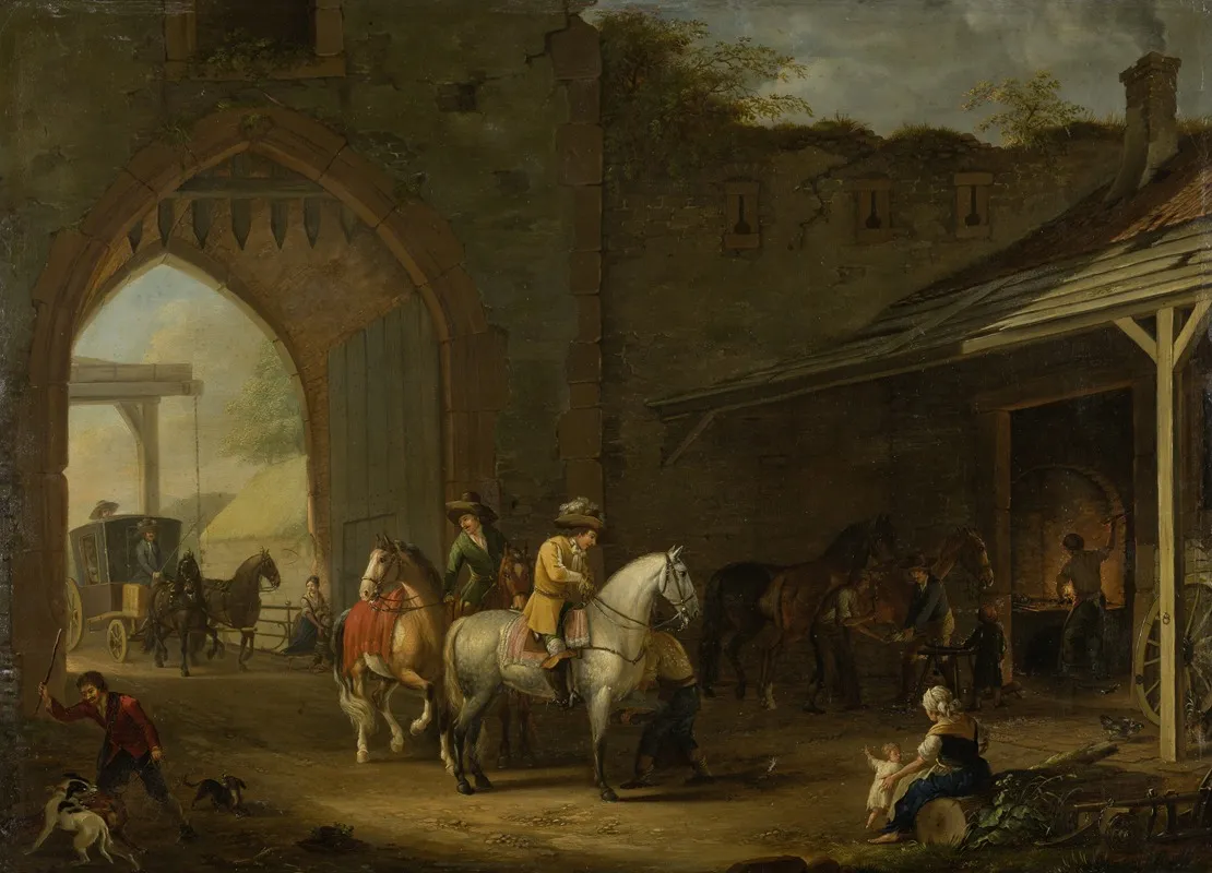 Horsemen At The Blacksmiths