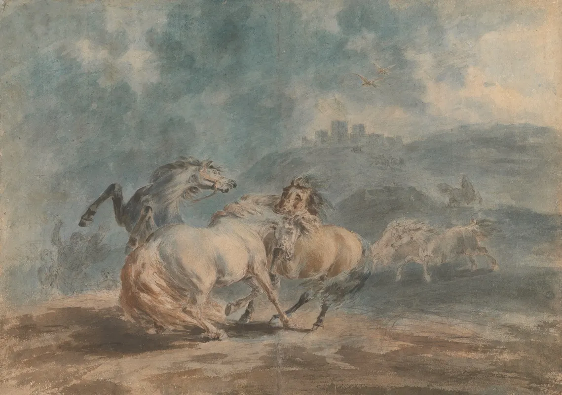 Horses Fighting