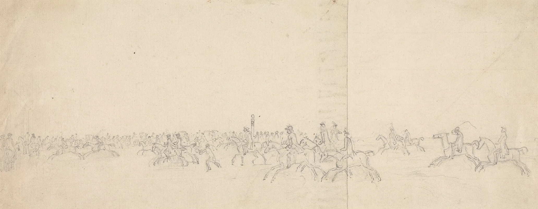 Horses Going Up For The Start Of A Race