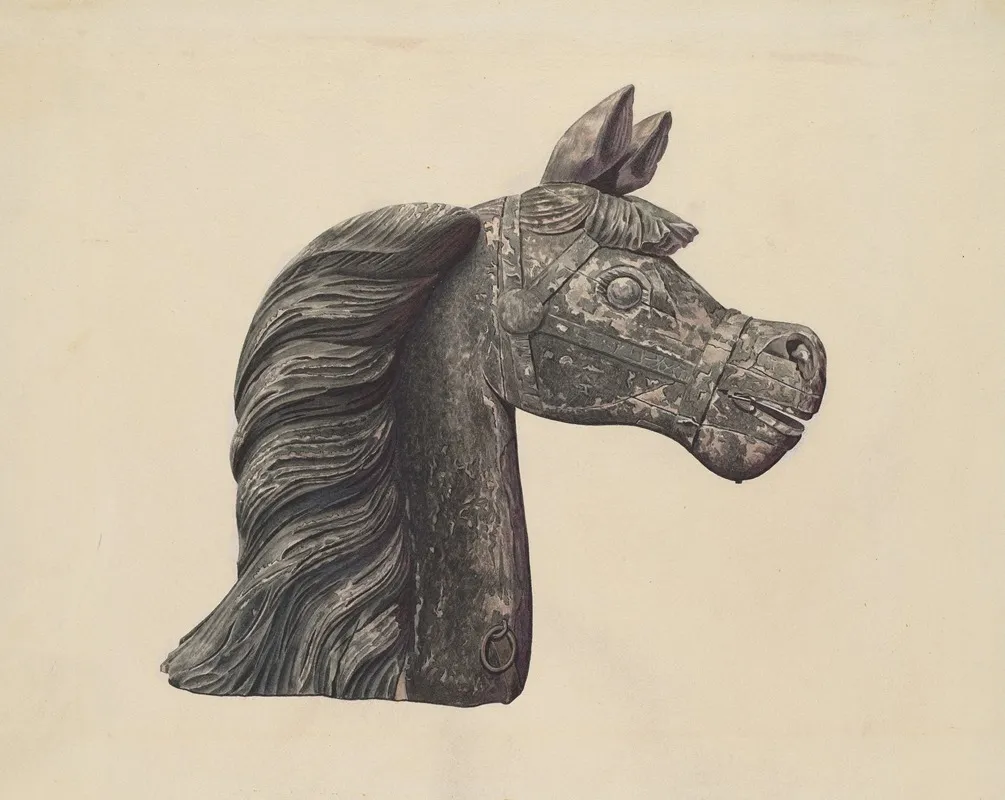 Horses Head 6 by Donald Donovan - Canvas Print