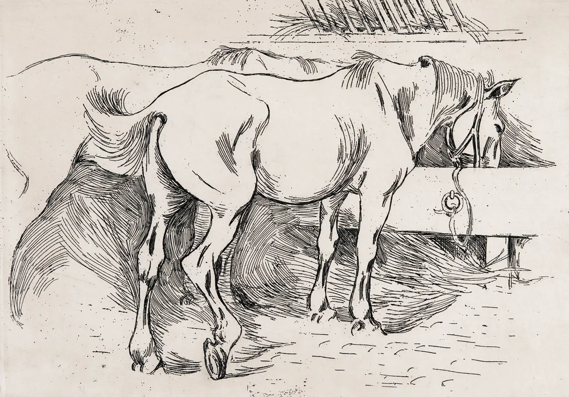 Horses In A Stable