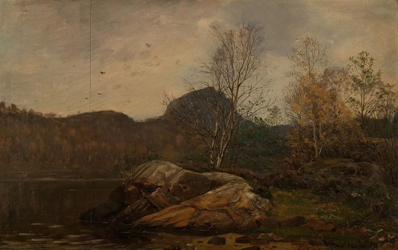 Host Skogsfjord Mandal by Amaldus Nielsen - Canvas Print