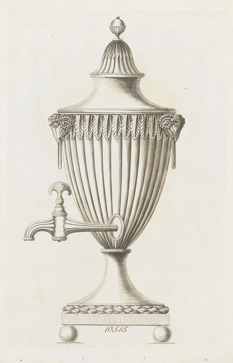 Hot Water Urn by Matthew Boulton - Canvas Print