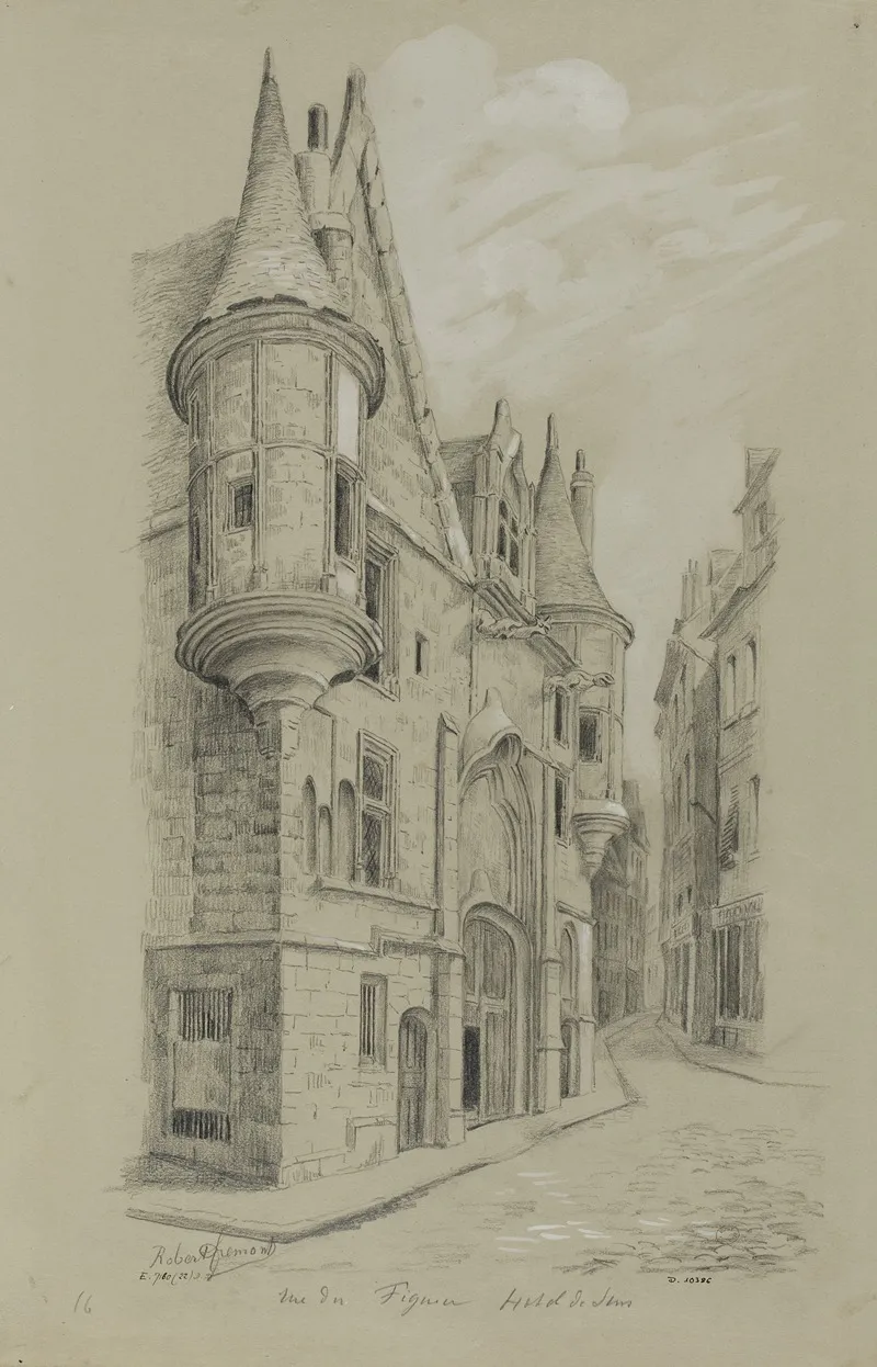 Hotel De Sens Rue Du Figuier 4eme Arrondissement by Robert Frémont - Canvas Print