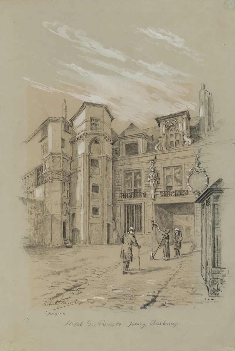 Hotel Des Prevots Passage Charlemagne 4eme Arrondissement by Robert Frémont - Canvas Print