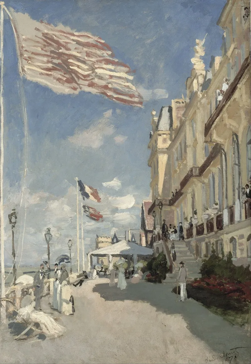 Hotel Des Roches Noires Trouville by Claude Monet - Canvas Print