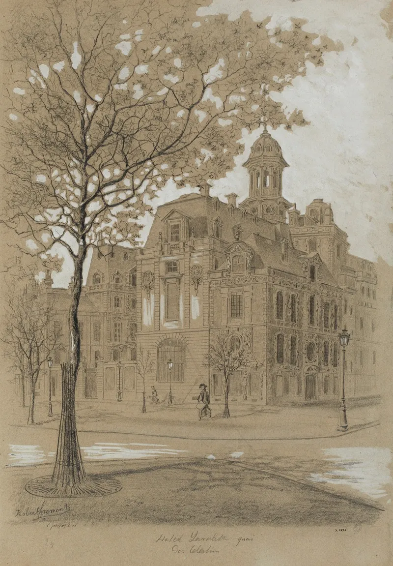 Hotel Fieubert Quai Des Celestins 4eme Arrondissement by Robert Frémont - Canvas Print