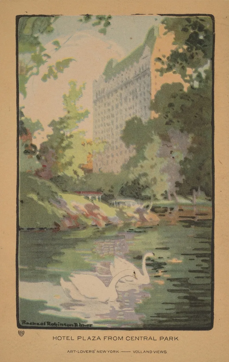 Hotel Plaza From Central Park 2 by Rachael Robinson Elmer - Canvas Print