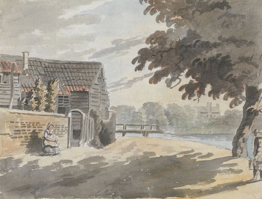 House By A Bridge by James Miller - Canvas Print