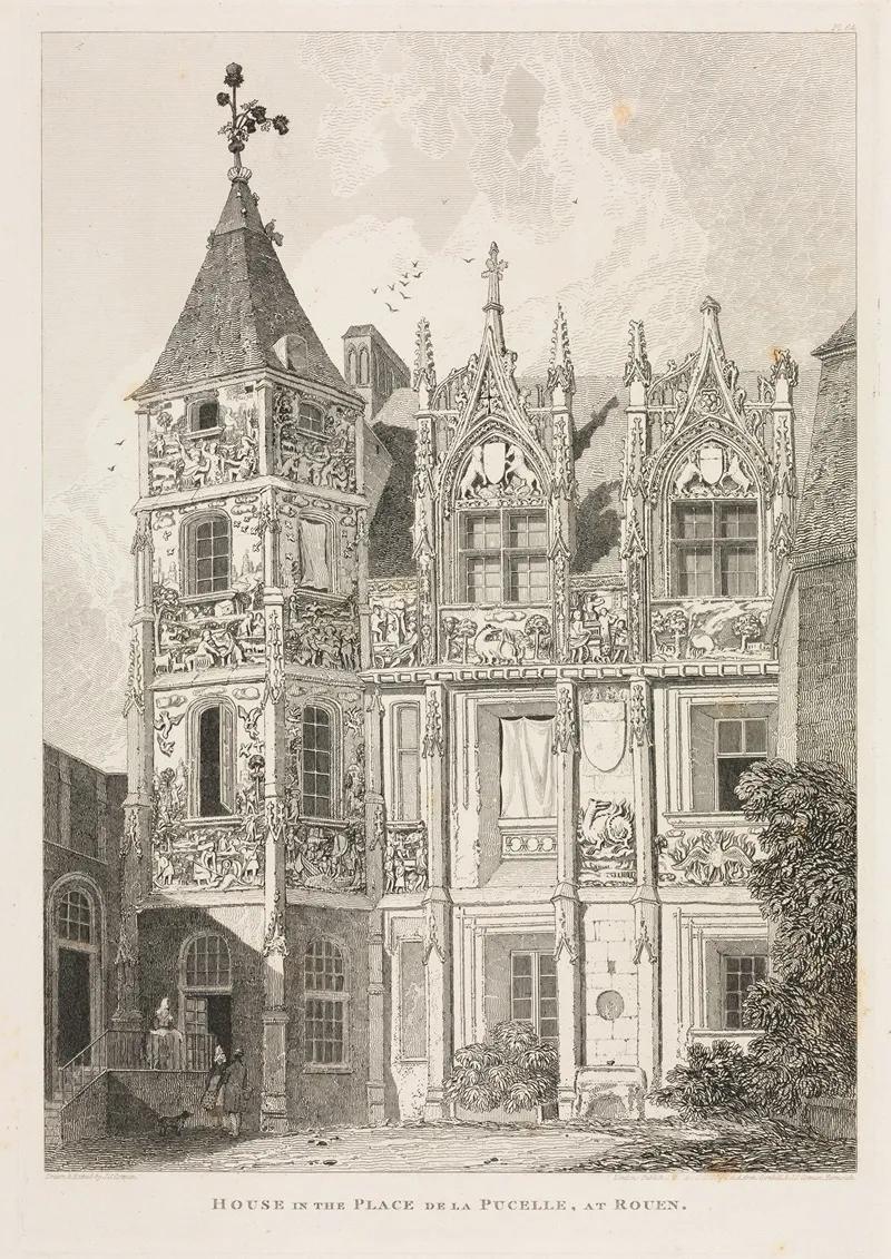 House In The Place De La Pucelle At Rouen