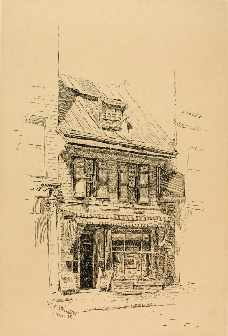 House Where First American Flag Was Made by Ernest Peixotto - Canvas Print