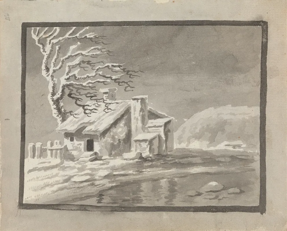 House With Tree by James Miller - Canvas Print