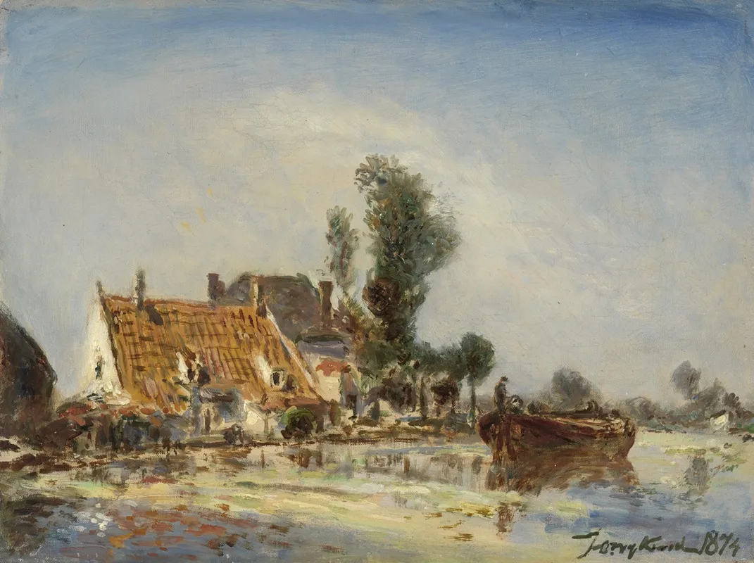 Houses On A Waterway Near Crooswijk