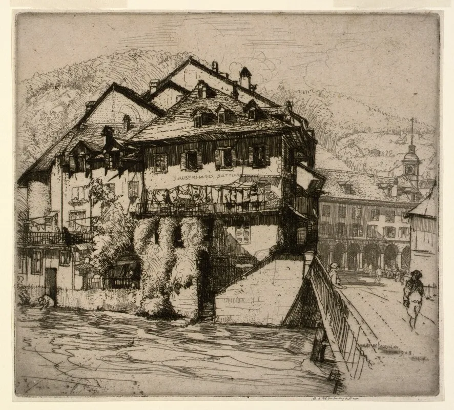 Houses On The Aare Switzerland