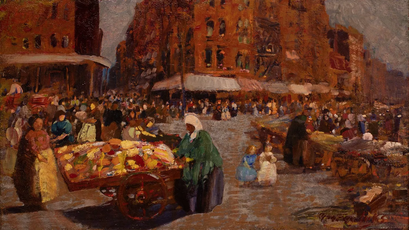 Houston Street by George Luks - Canvas Print