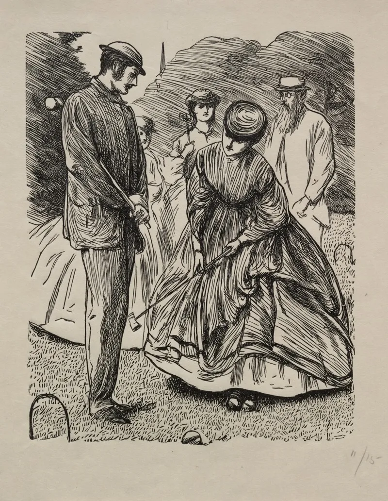 How Not To Play The Game by George Du Maurier - Canvas Print