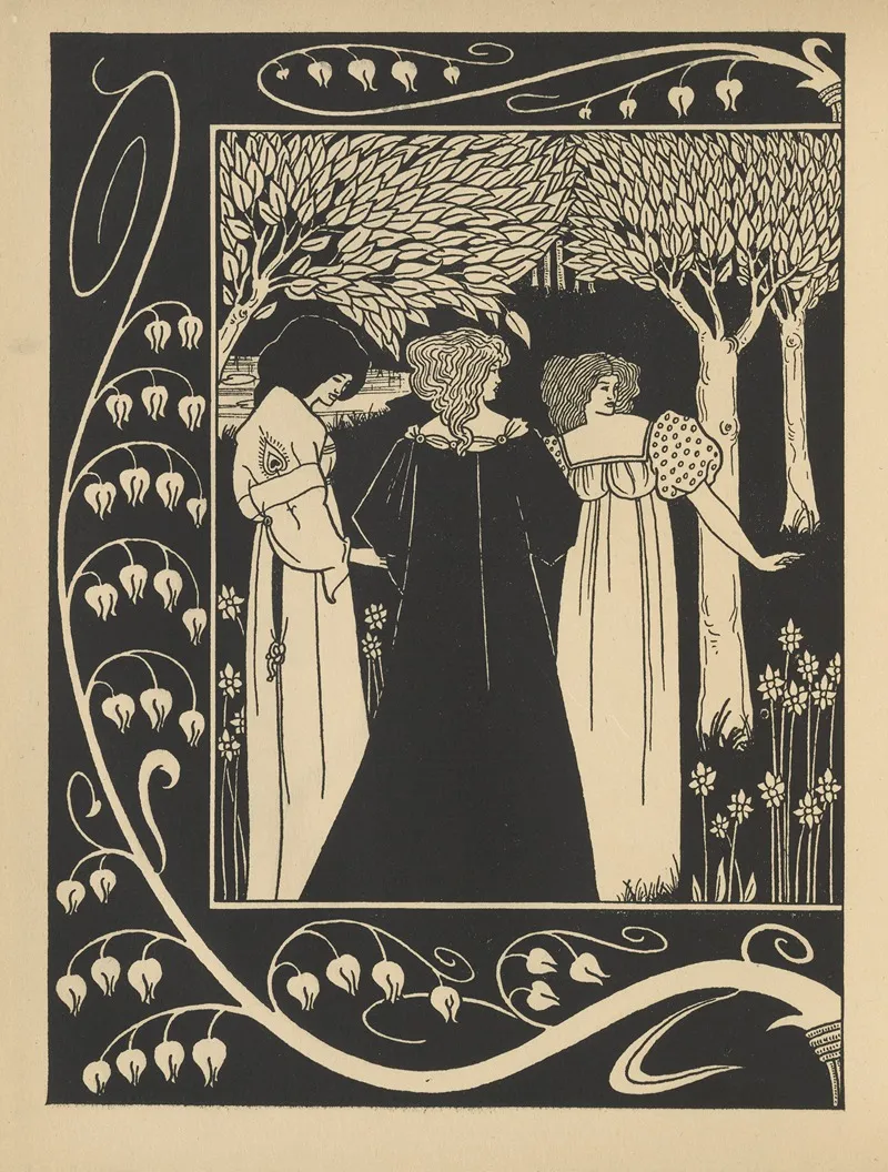 How Sir Launcelot Was Known By Dame Elaine by Aubrey Vincent Beardsley - Canvas Print