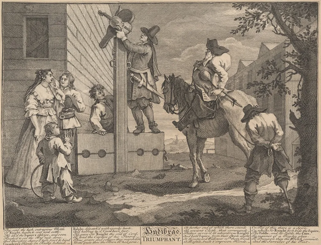 Hudibras Triumphant No 4 by William Hogarth - Canvas Print