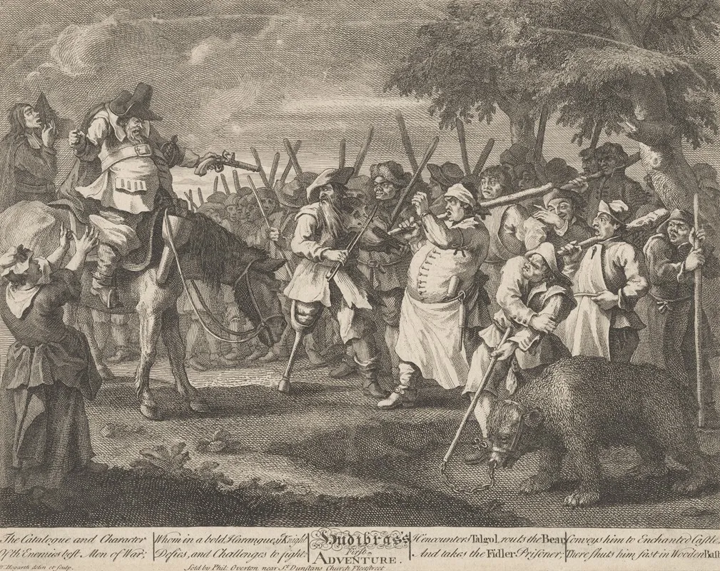 Hudibrass First Adventure No 3 by William Hogarth - Canvas Print