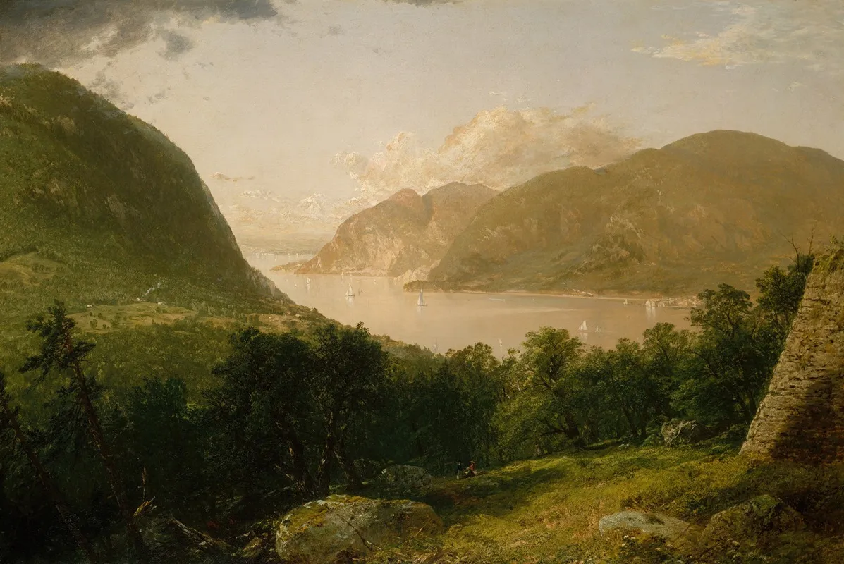 Hudson River Scene by John Frederick Kensett - Canvas Print