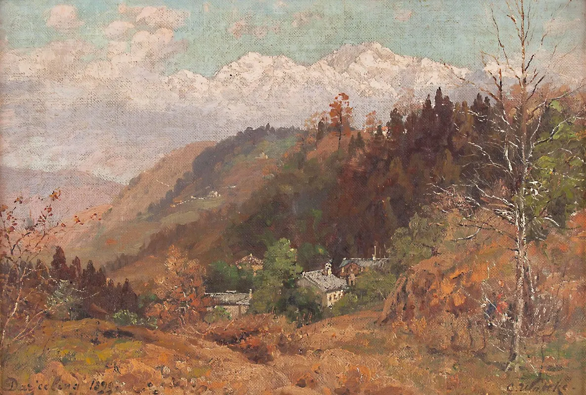 Hugellandschaft In Westbengalen by Carl Wuttke - Canvas Print