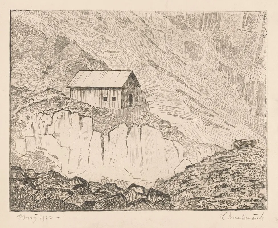 Huis Op Een Berg