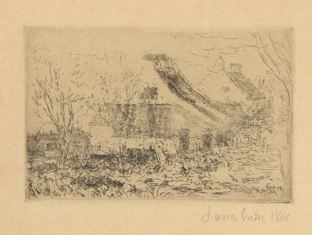 Huisjes In Mariakerke by James Ensor - Canvas Print