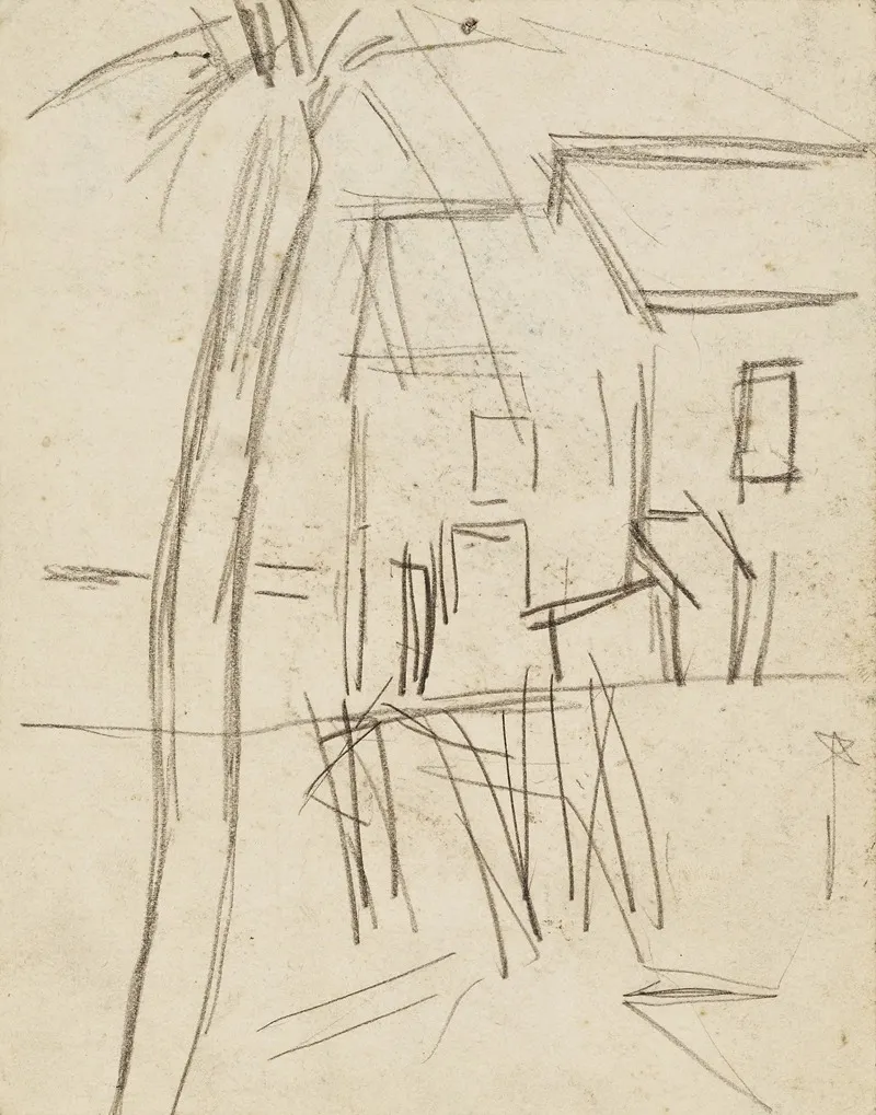 Huizen 2 by Jean Brusselmans - Canvas Print