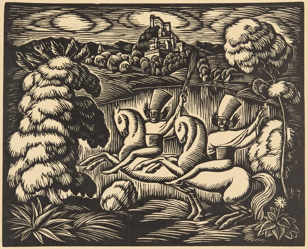 Hulanka by Władysław Skoczylas - Canvas Print