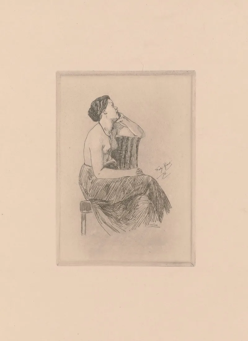 Humble Nudite by Félicien Rops - Canvas Print