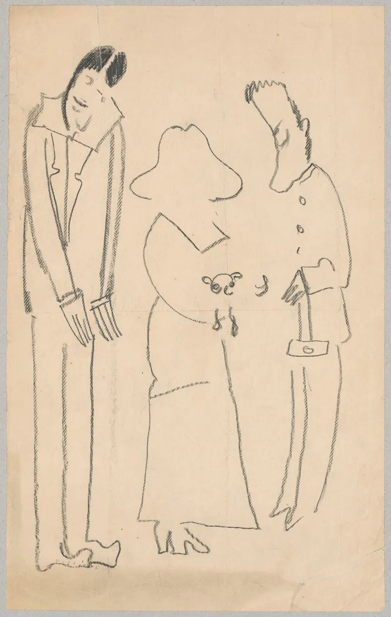 Humorous Sketches Of Three Persons
