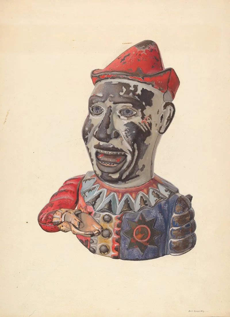 Humpty Dumpty Mechanical Bank by Alf Bruseth - Canvas Print