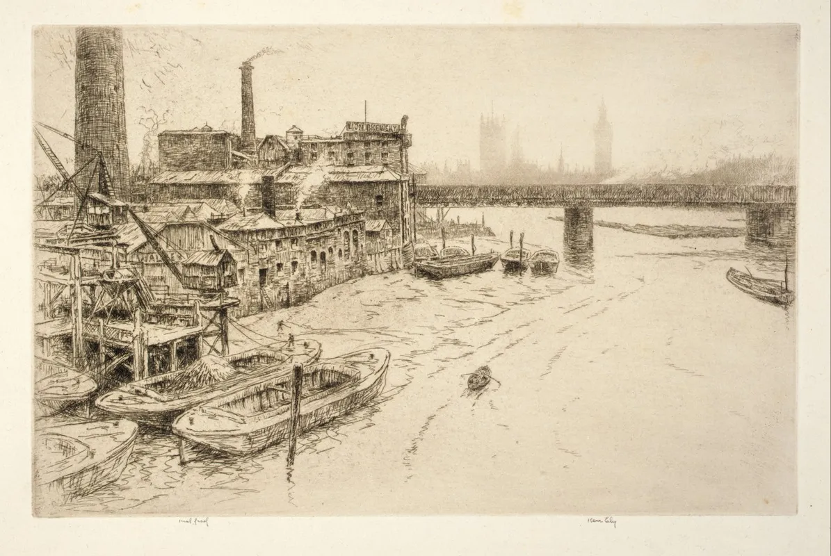 Hungerford Bridge London by Kerr Eby - Canvas Print