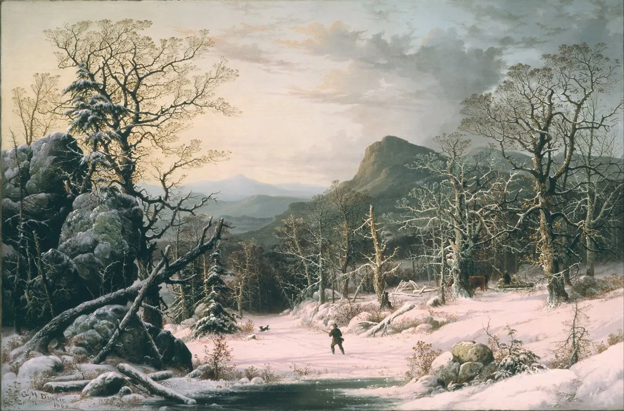 Hunter In Winter Wood