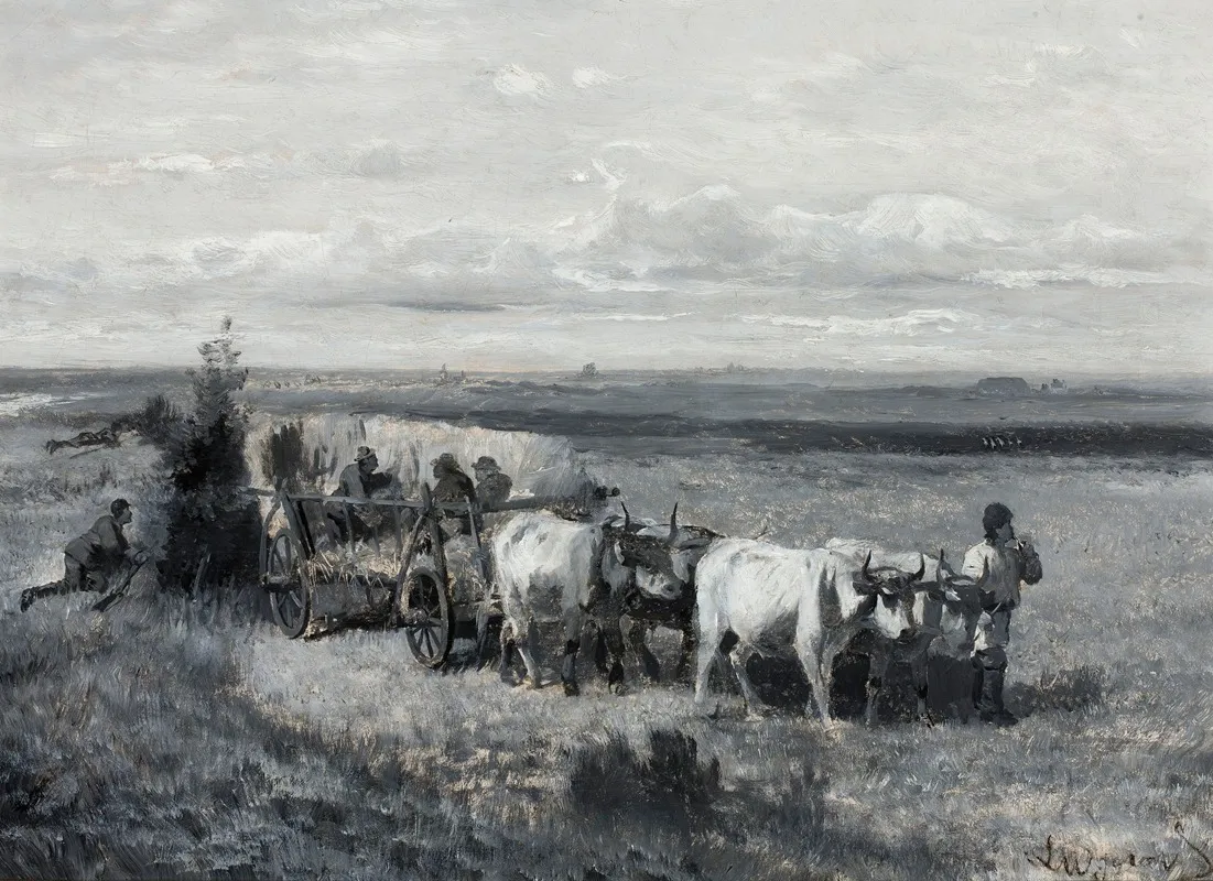 Hunting Bustards by Leon Wyczółkowski - Canvas Print