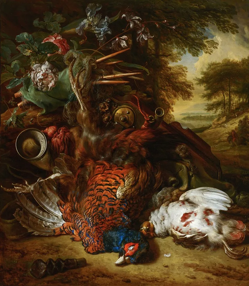 Hunting Still Life by Jan Weenix - Canvas Print