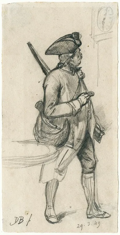 Huntsman Looking At A Clock