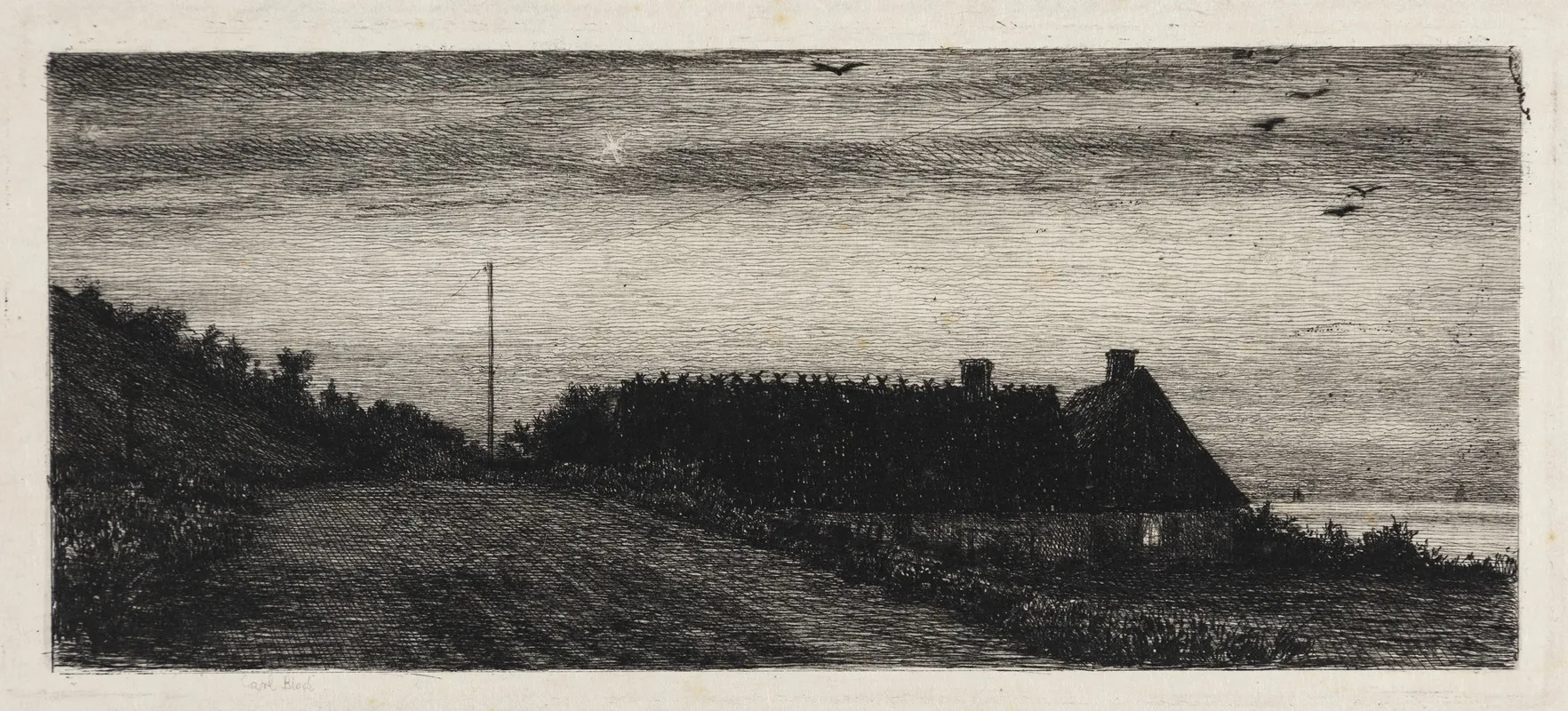 Huse Ved Stranden Sommernat