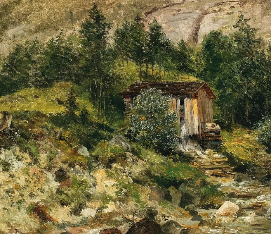 Hutte Am Pass Luegg by Emilie Mediz-Pelikan - Canvas Print