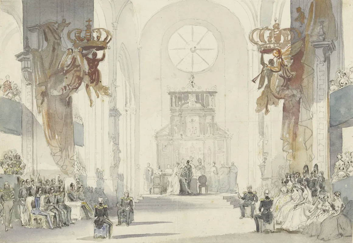 Huwelijk Van Prinses Louise Met Prins Karel Van Zweden by Fritz Ludwig von Dardel - Canvas Print