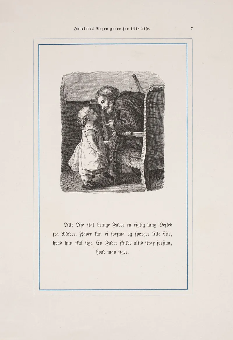 Hvorledes Dagen Gaaer For Lille Lise Pl 02 by Lorenz Frølich - Canvas Print